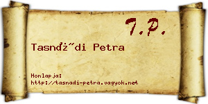 Tasnádi Petra névjegykártya